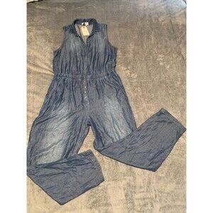 Anthropologie Blue Denim Jumpsuit